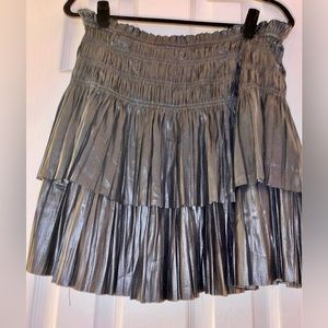 Metallic Gray Skirt